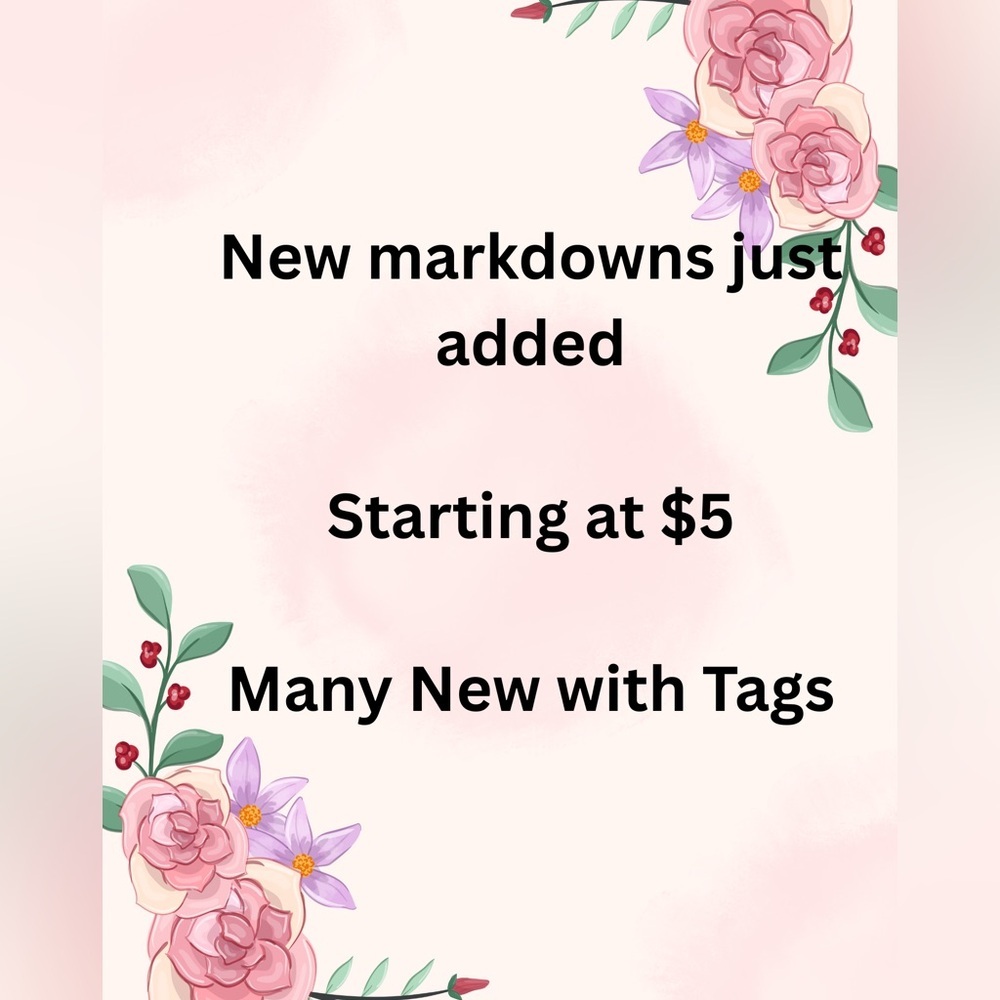 New markdowns starting at $5